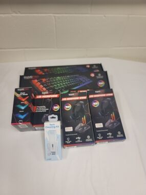 RGB Gaming Keyboard and Headset Combo - Black with Multicolor RGB